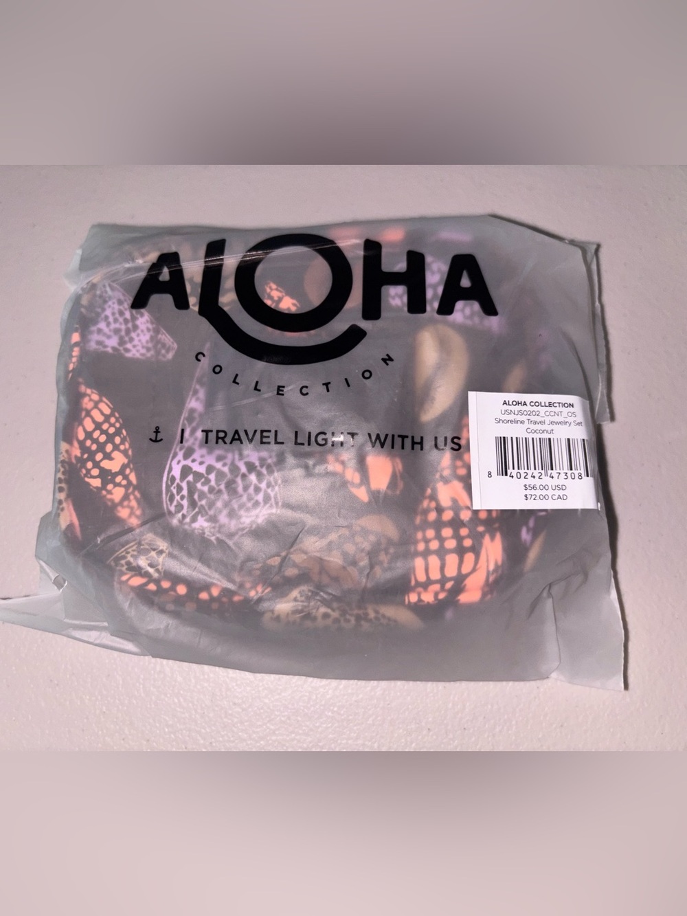 2 of 2 - Aloha Collection Pink & Orange Travel Pouch